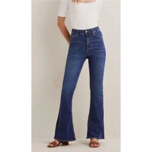 Boden High Rise Split‎ Flare Jeans Size 28x32